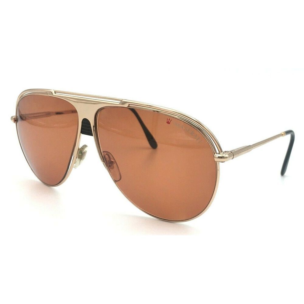 Maserati Aviator 64140 84 Gold w/Amber Tint Driver